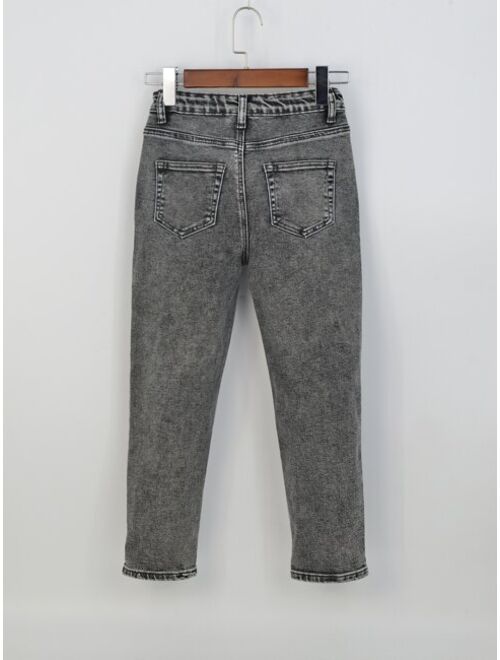 Shein Boys Ripped Washed Jeans