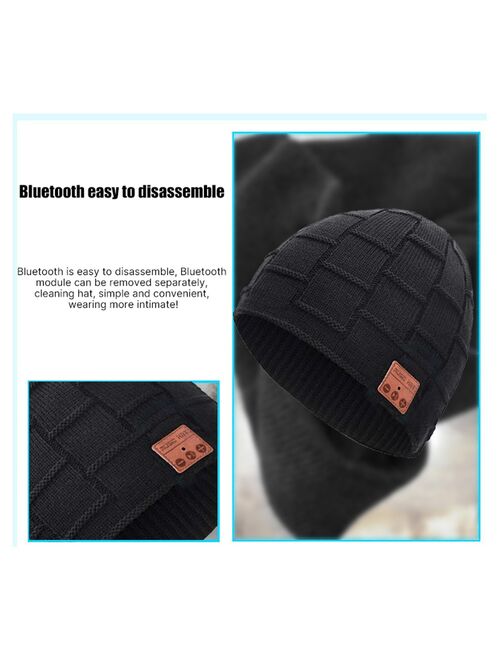 Bluetooth Beanie, Gifts for Men, Gifts for Women, Bluetooth Hat with Built-in Wireless Headphones, Gifts for Birthday @7