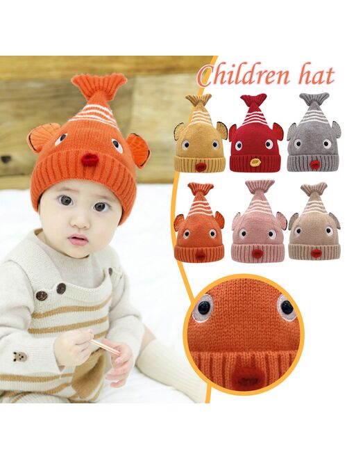 2021 Newborn Girl Boy Baby Hat Infant Winter Warm Cartoon Earflap Knit Crochet Beanie bunny hat bonnet enfant garçon шапка шапка