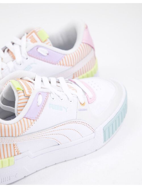 Puma Cali Sport sneakers in white multi with patchwork details - exclusive to ASOS