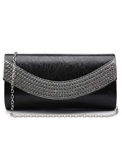 Dasein Womens Evening Bags Party Clutches Wedding Purses Cocktail Prom Handbags with Frosted Glittering 