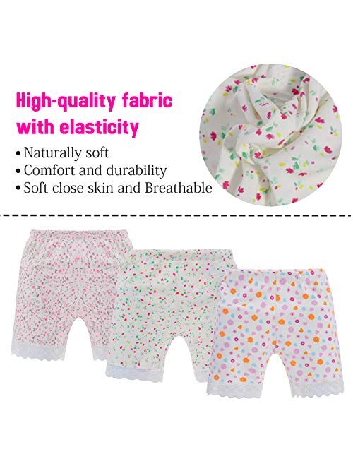 Anktry 2-12 Years Old Girl’s Solid Color Biking Shorts Safety Dress Boyshort Panties for Toddlers 6 Pack Underwear
