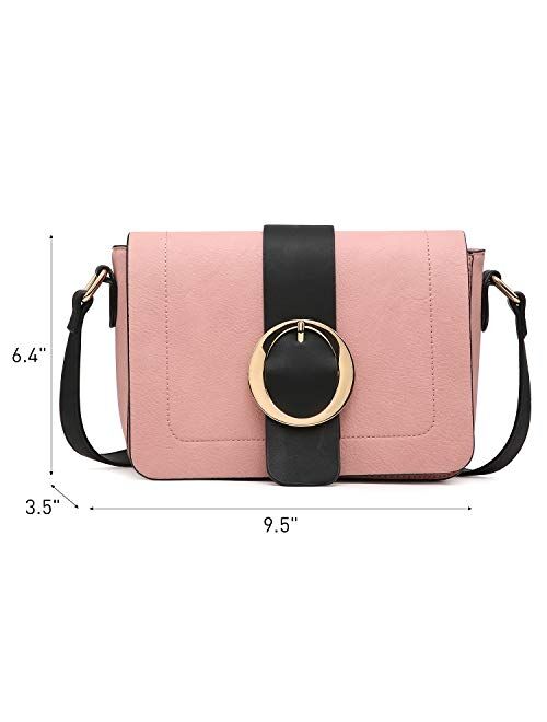 DASEIN Women Vegan Leather Crossbody Shoulder Bags Fashion Purses Structured Messenger Bags