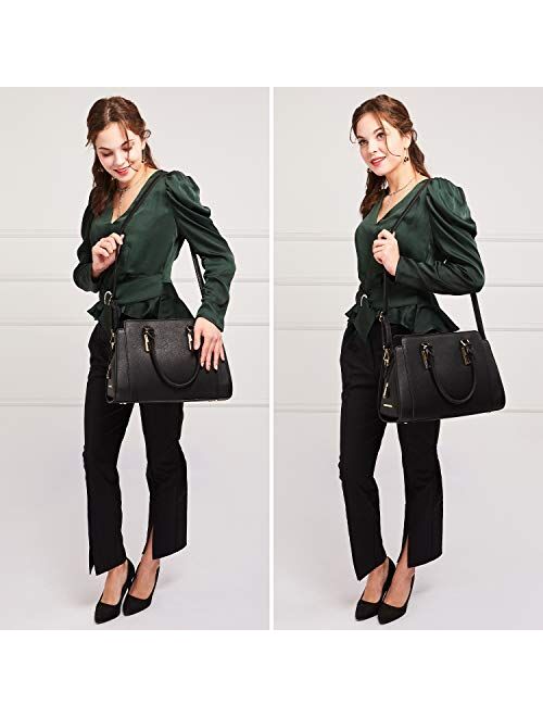 DASEIN Women's Satchel Handbag Shoulder Purse Top Handle Tote Work Bag With Shoulder Strap