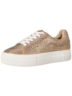 SB-Sidny Silver Rhinestone Glitter Platform Sneakers