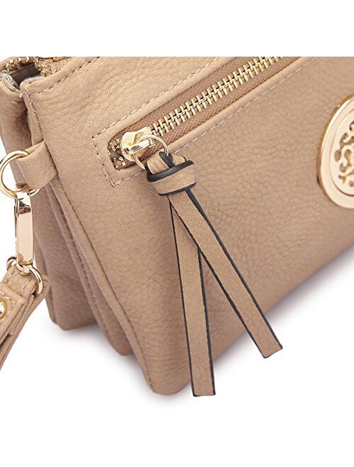 Dasein Lightweight Crossbody Women Purses Multi Pockets Handbags Cellphone Wallet Roomy Shoulder Bags