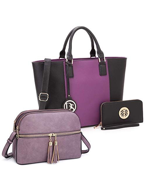 Dasein Handbags Bundle Tote Bag with matching wallet and Crossbody
