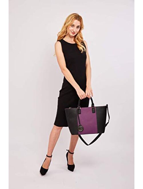 Dasein Handbags Bundle Tote Bag with matching wallet and Crossbody