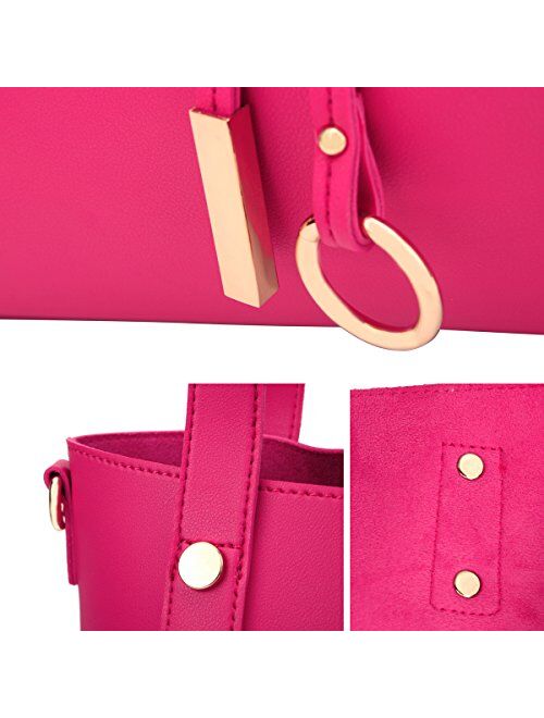 DASEIN 2Pcs Women Large Tote Handbag Top Handle Purses Floral Shoulder Bag Fashion Satchel
