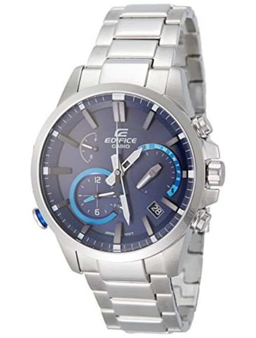 Casio Men's Edifice Quartz Watch with Stainless-Steel Strap, Silver, 20.54 (Model: EQB-700D-2ACF)