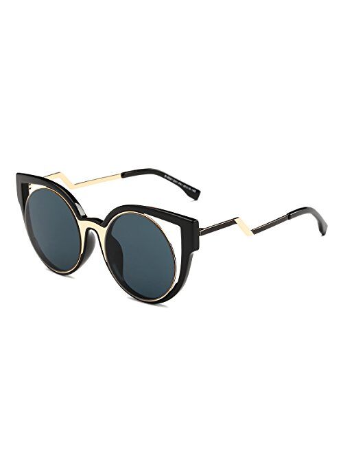 Dasein Classic Round Sunglasses for Women 100% UV Protection