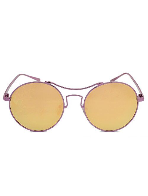 Dasein Small Round Metal Polarized Sunglasses for Women 100% UV 400 protection
