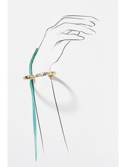 Anthropologie Sandy Hyun Chiclet Cuff Bracelet