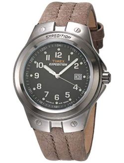 Men's T49631 Expedition Metal Tech Brown Leather Strap Watch