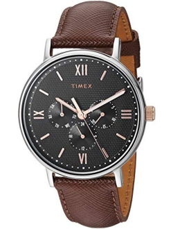 Southview 41mm Multifunction Leather Strap Watch