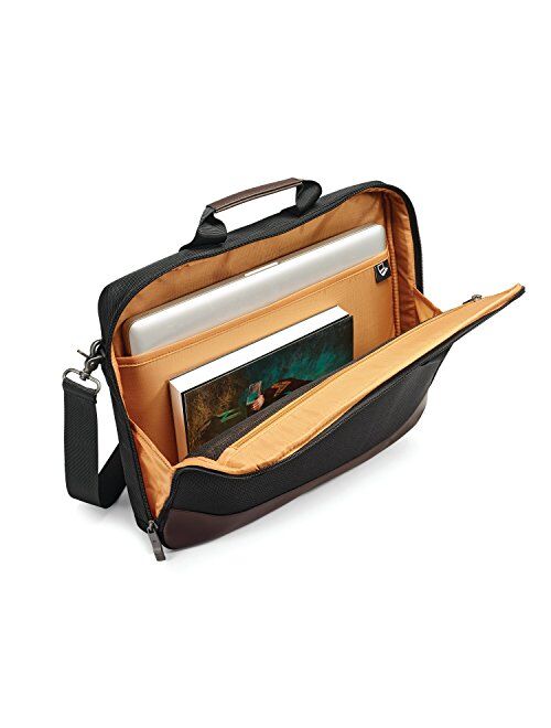 Samsonite Kombi Slim Briefcase, Black/Brown, One Size