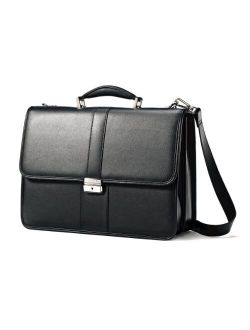 Leather Flapover Briefcase