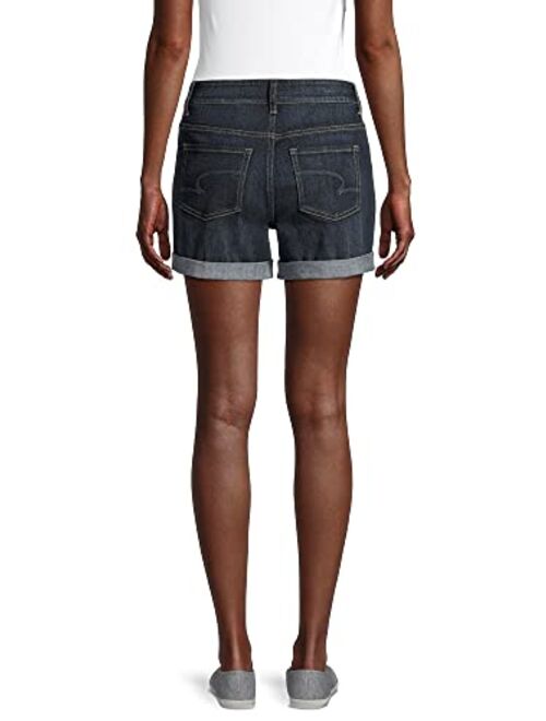 Time and Tru Women's Mid-Rise Denim Shorts