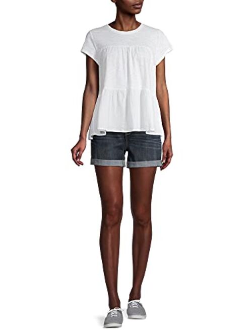 Time and Tru Women's Mid-Rise Denim Shorts