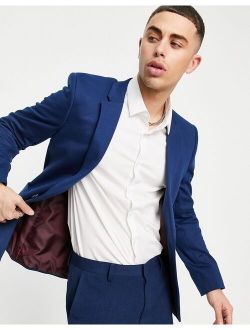 super skinny jersey blazer in navy