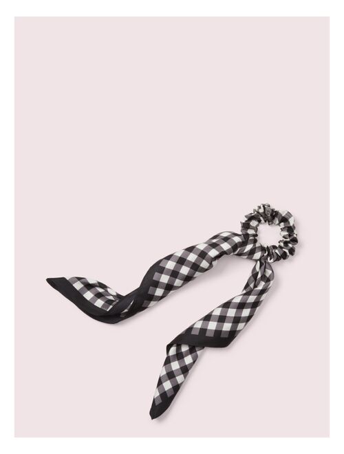 Kate Spade New York Garden Gingham Silk Convertible Hair tie & Bandana