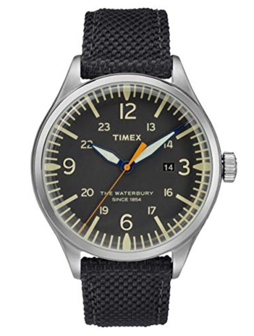 Timex Waterbury Black Dial Canvas Strap Men's Watch TW2R38500