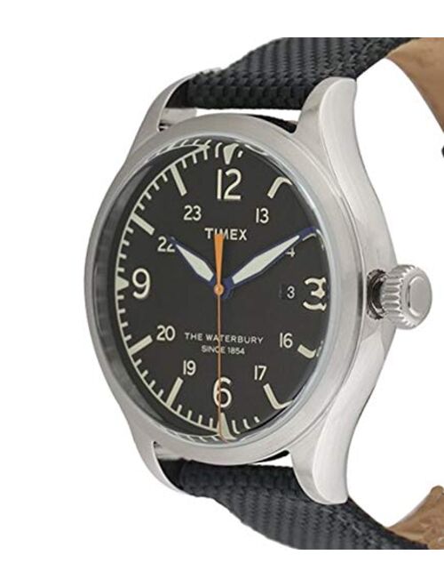 Timex Waterbury Black Dial Canvas Strap Men's Watch TW2R38500