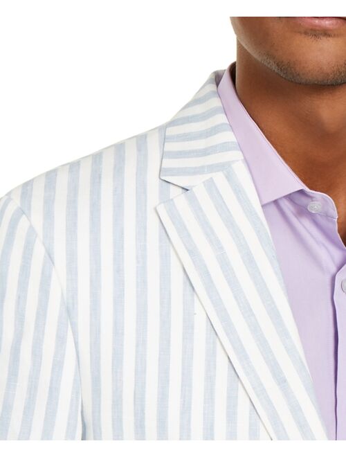 Tommy Hilfiger Men's Modern-Fit Blue/White Stripe Sport Coat