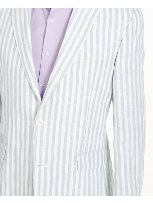 Tommy Hilfiger Men's Modern-Fit Blue/White Stripe Sport Coat