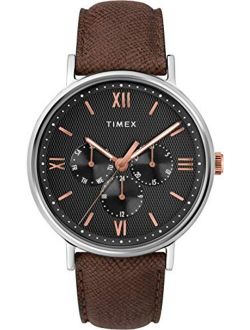 Men's Southview Multifunction 41 mm Leather Strap Watch