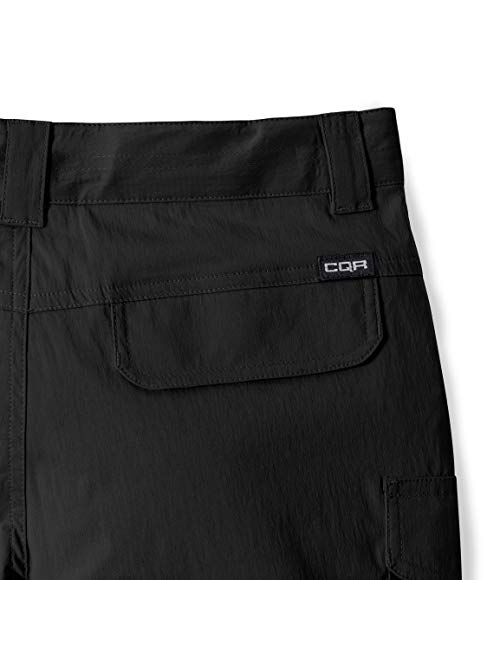 CQR Girls' Hiking Cargo Pants, UPF 50+ Quick Dry Convertible Zip Off Pants, Outdoor Camping Pants