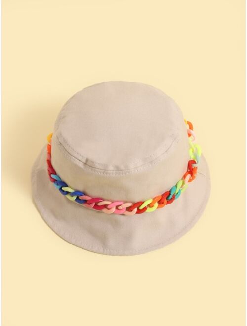 Shein Toddler Kids Chain Decor Bucket Hat