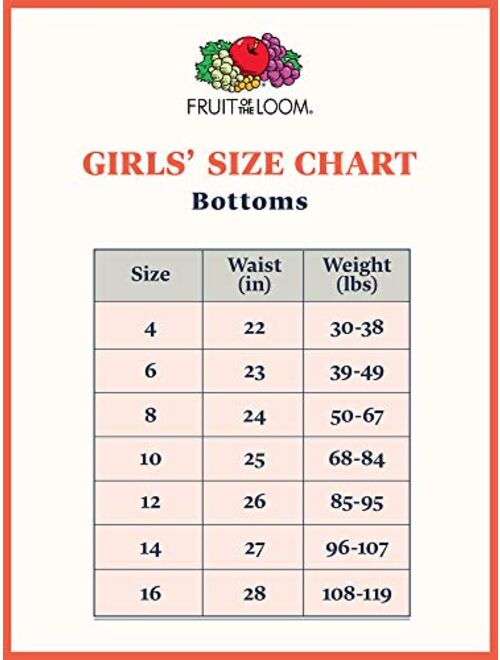 Fruit of the Loom Girls' Cotton Brief Underwear
