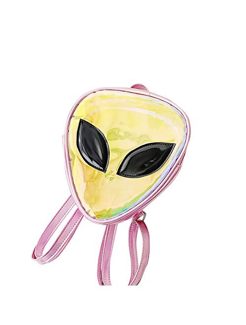 Aibearty Alien Backpack Holographic Triangle Rucksack Casual Bag