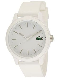 Men's TR90 Quartz Watch with Rubber Strap, White, 20 (Model: 2010984)