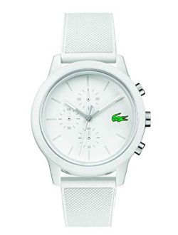 Men's TR90 Quartz Watch with Rubber Strap, White, 21 (Model: 2010974)