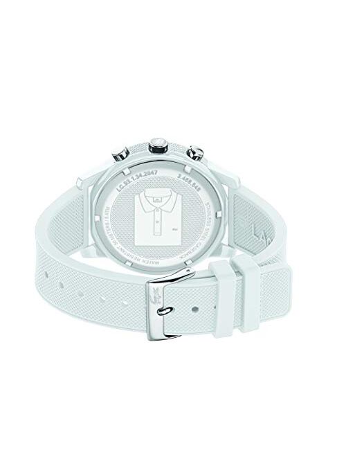 Lacoste Men's TR90 Quartz Watch with Rubber Strap, White, 21 (Model: 2010974)