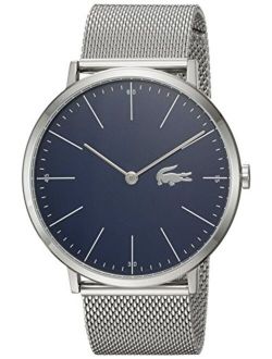 Men's Moon Stainless Steel Quartz Watch with Stainless-Steel Strap, Silver, 20 (Model: 2010900)