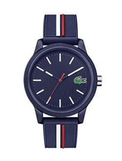 Men's Lacoste.12.12 Quartz Watch with Silicone Strap, Multiple Color, 20 (Model: 2011070)