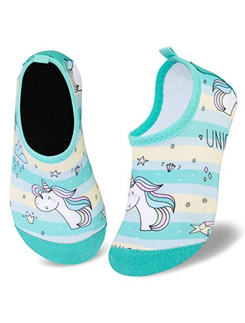 Kids Water Swim Shoes Barefoot Aqua Socks Shoes Quick Dry Non-Slip Baby Boys & Girls