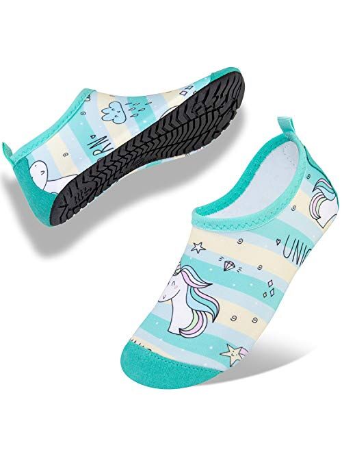 Kids Water Swim Shoes Barefoot Aqua Socks Shoes Quick Dry Non-Slip Baby Boys & Girls