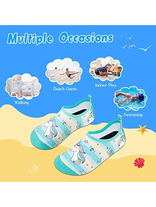 Kids Water Swim Shoes Barefoot Aqua Socks Shoes Quick Dry Non-Slip Baby Boys & Girls