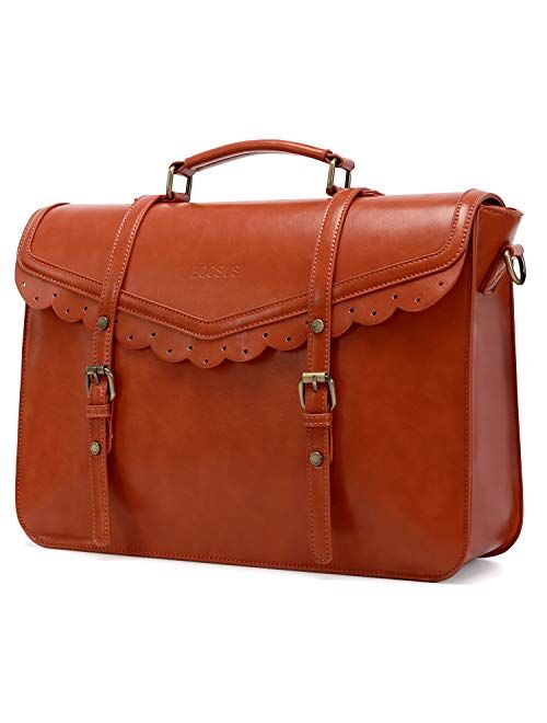 ECOSUSI Women Briefcase Messenger Laptop Bag Satchel Handbags Fit 15.6" Laptop