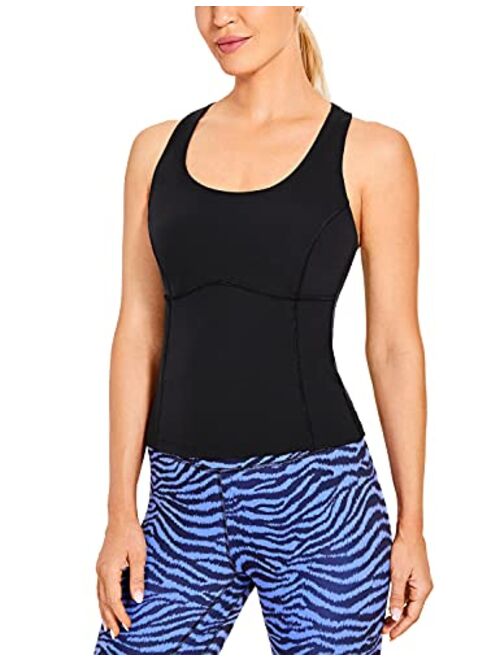 Buy CRZ YOGA Women's Naked Feeling Soft Criss Cross Workout Tank Tops Built  in Bra Yoga Athletic Shirts online
