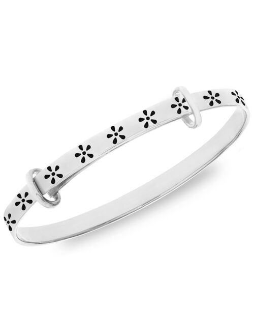 Little Star Children's Flower Bangle in Sterling Silver 18 Months-3 Years