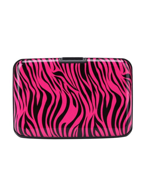 MOJOYCE Fashion Credit Card Bag Holder RFID Aluminum Zebra Animal Pattern Wallet Women Men Metal Business Bank Card Protector Case Purse