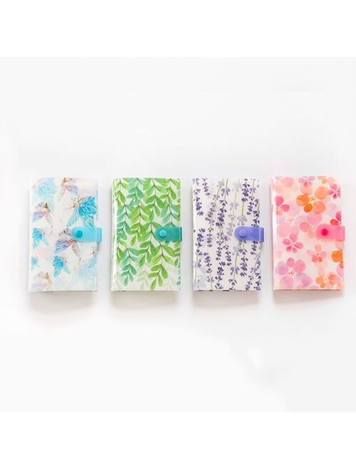 240 Bits Floral Pattern Large Capacity Business Card Holder Ticket Collection Photocard Book Card Case Card Wallet Photo Album