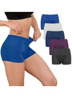 5pcs Summer Safety Short Pants Under Skirts For Women Boyshorts Panties Seamless Big Size Female Safety Boxer Panties Underwear