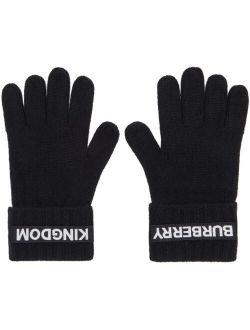 Black Cashmere Logo & 'Kingdom' Gloves