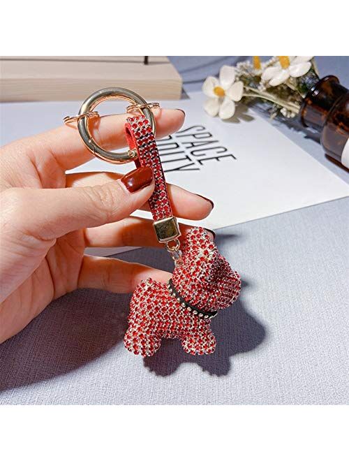 JZYZSNLB Keychain Keychain Lanyard Dog Keychains Women Bag Charms Men Car Key Ring Jewelry (Color : Blue)